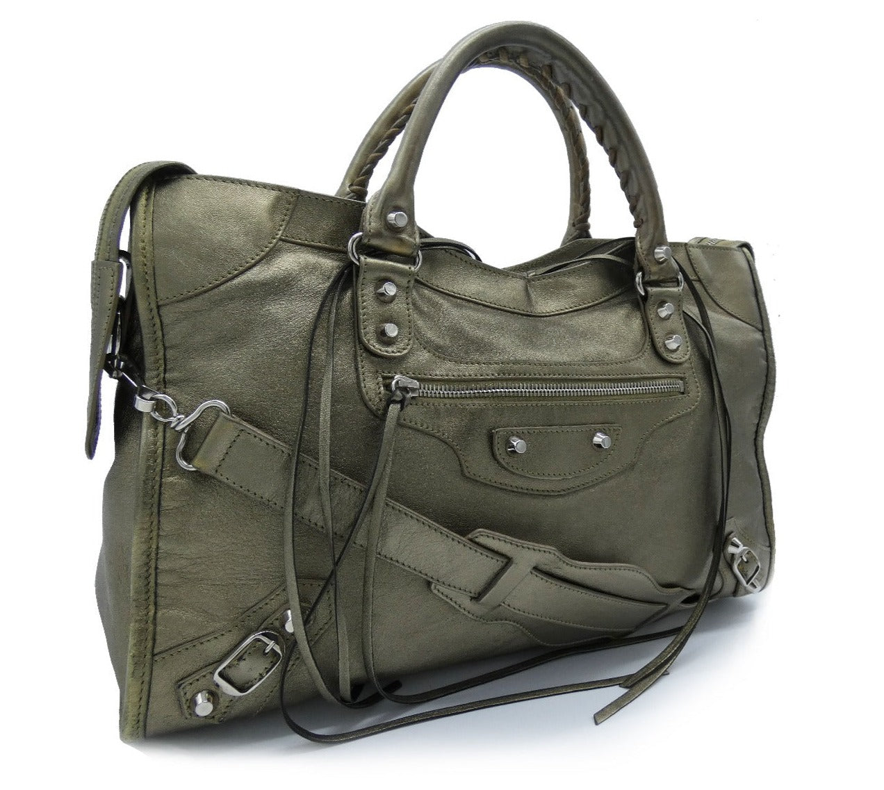 Balenciaga Bronze Iridescent Classic City Limited Edition Metallic Bag