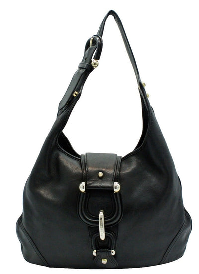 Burberry Prorsum Black Leather Hillgate Hobo Bag Burberry