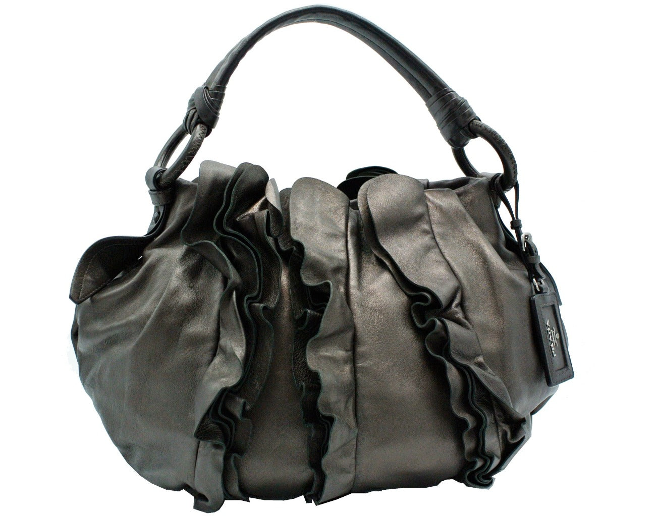 Prada Nappa Graphite Mordore Hobo