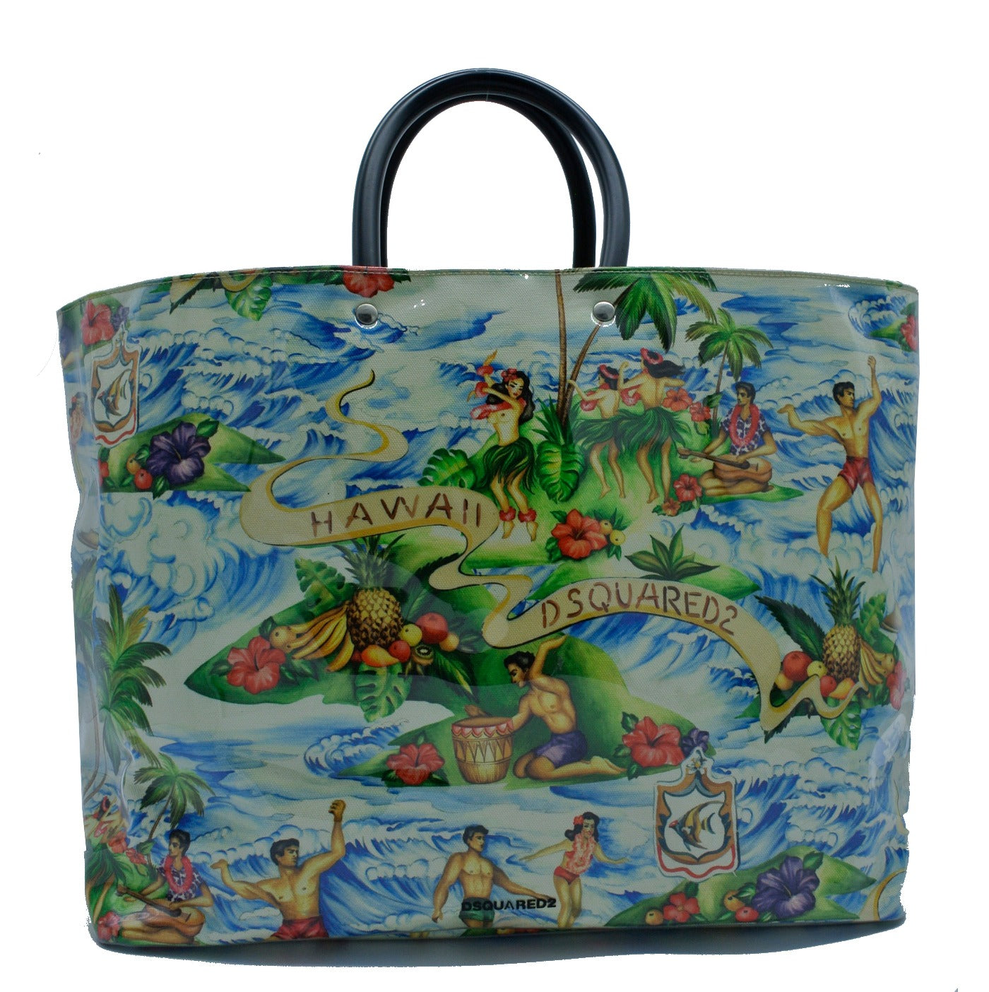 Dsquared2 Large Hawaiian PVC Beach Tote