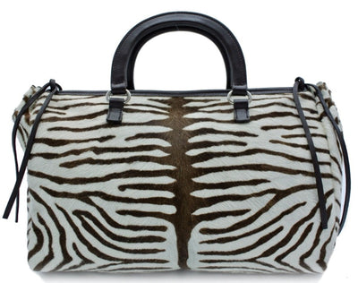 Prada Zebra Pony Medium Handle Bag