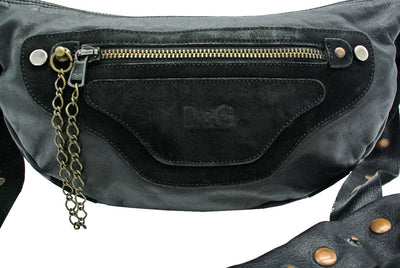 Dolce & Gabbana D&G Black Leather Crossbody Bag