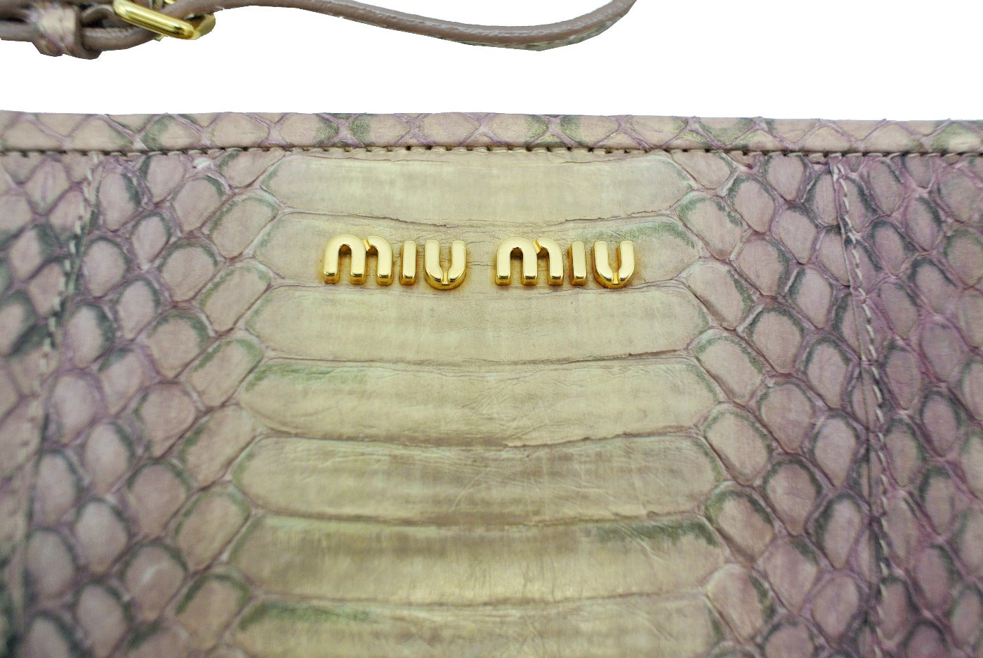 Miu Miu Python Wristlet Bag Miu Miu