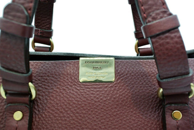 DSquared2 Bordeaux Leather Bauletto Boston Bag