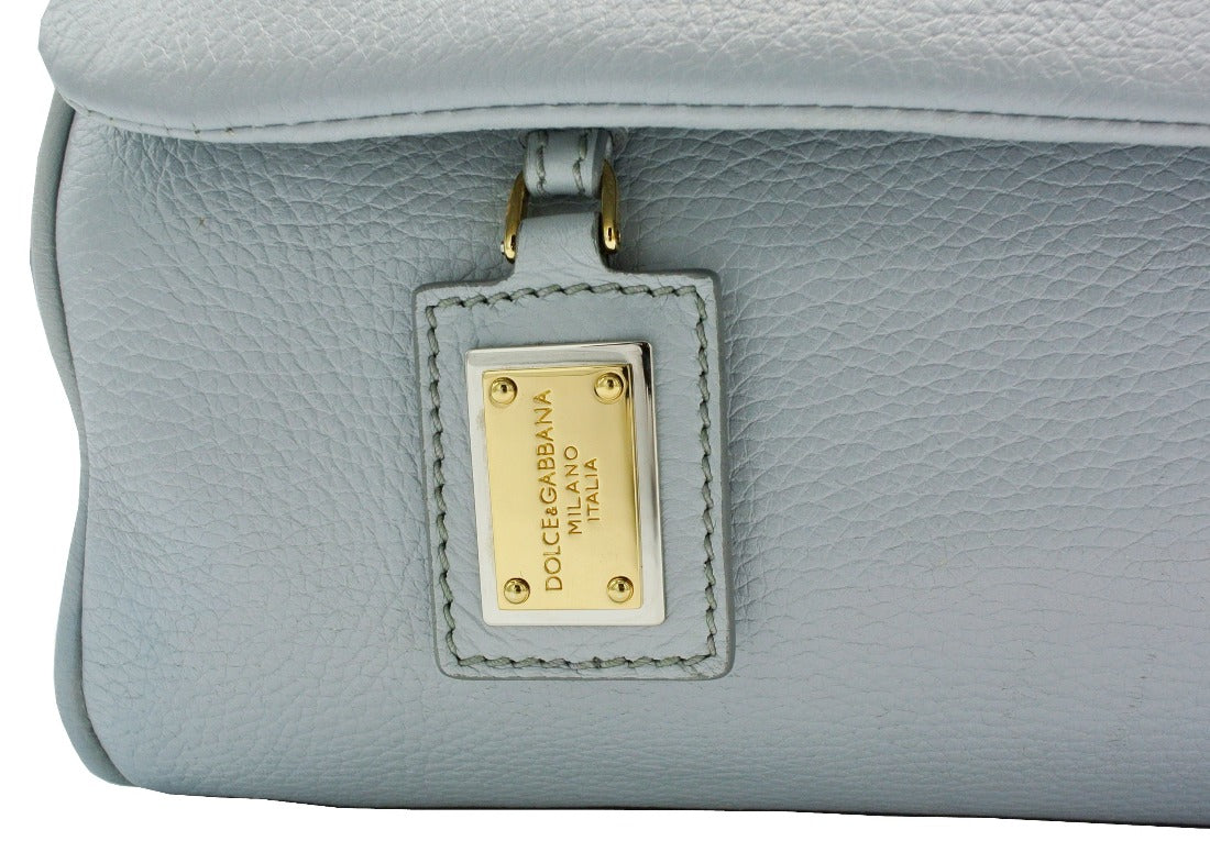 Dolce & Gabbana Miss Sicily Blue Leather Bag