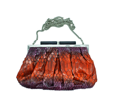 Judith Leiber Python and Amethyst Clutch Bag Judith Leiber