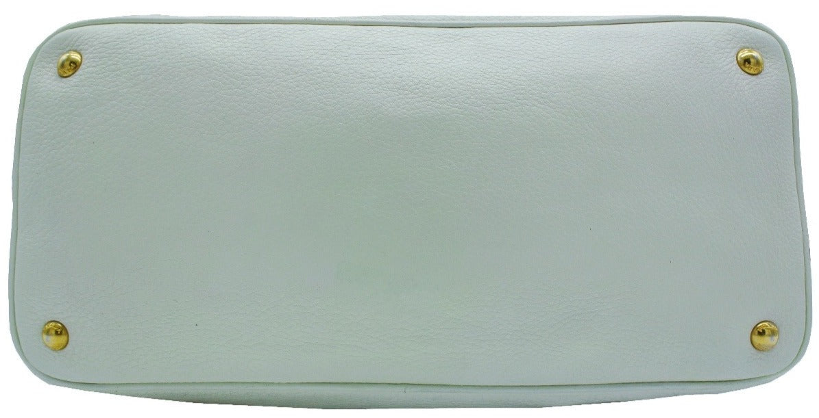 Prada Cream Cervo Deerskin Top Handle Bag