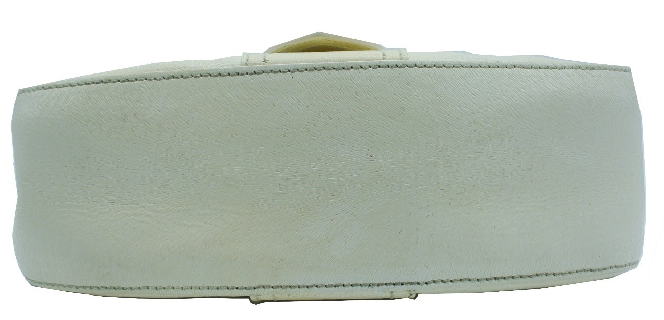 Fendi Vintage Cream Leather Gold Logo Mini Bag Bag Fendi