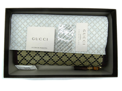 Gucci Diamante Large Zip Around Continental Bamboo Wallet Wallet Gucci