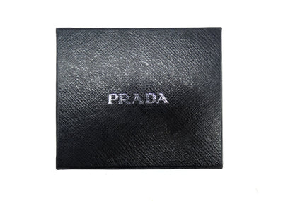 Prada Red Saffiano Flap Compact Wallet