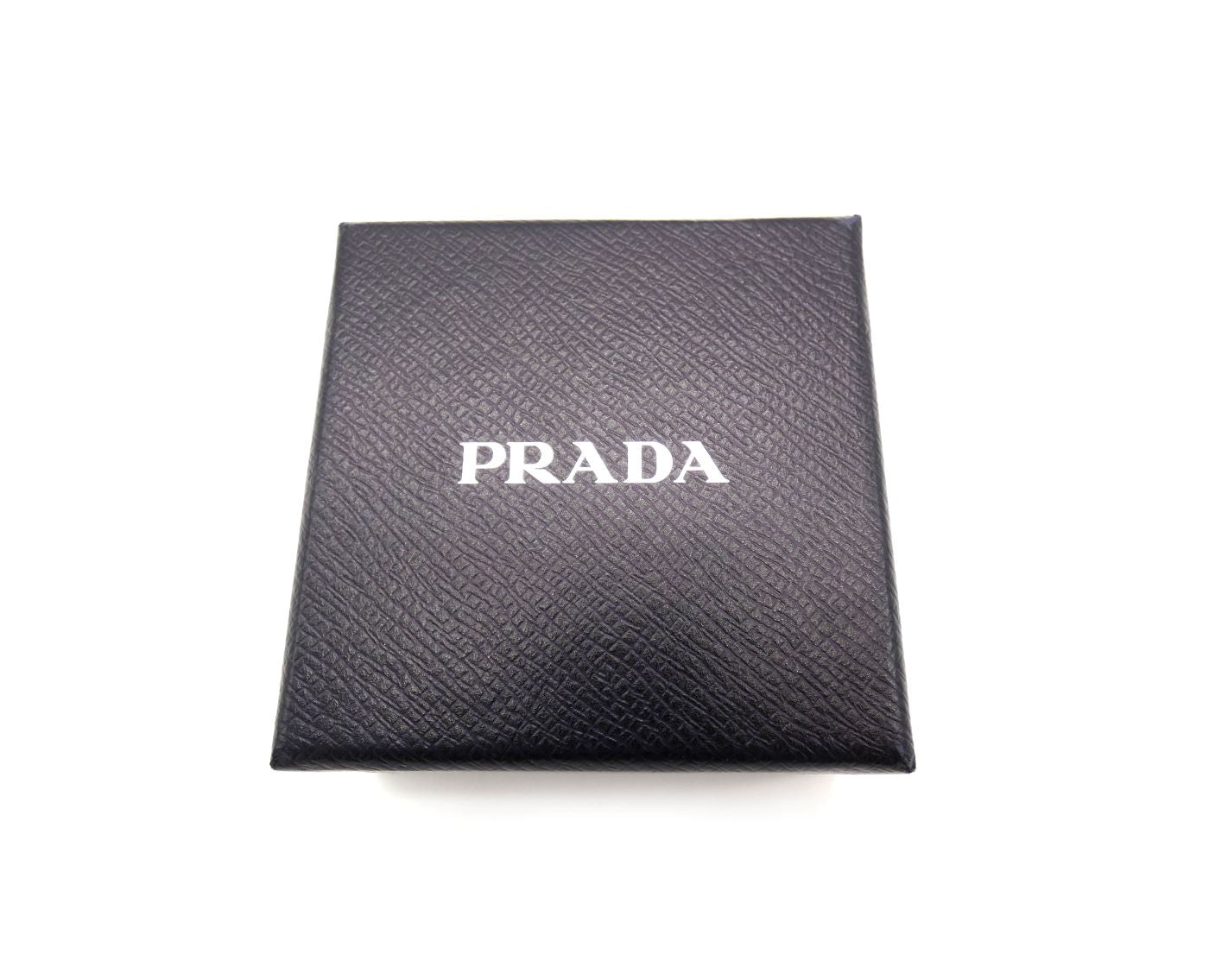 Prada Tan Saffiano Buen Viaggio Keychain