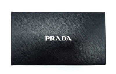 Prada Vintage Orange Saffiano Fiocco Bow Long Wallet