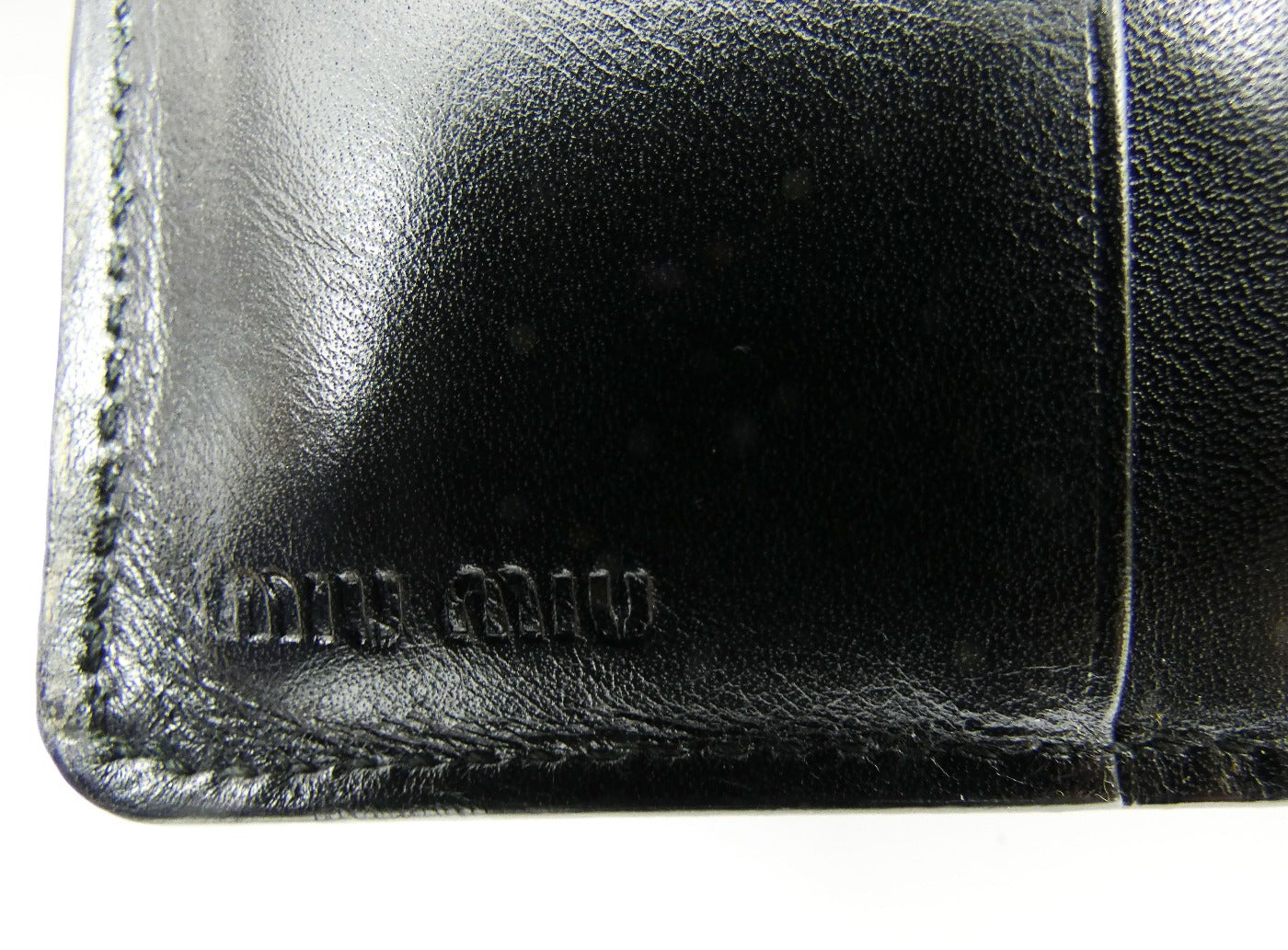 Miu Miu Black Patent Buckle Wallet Wallet Miu Miu