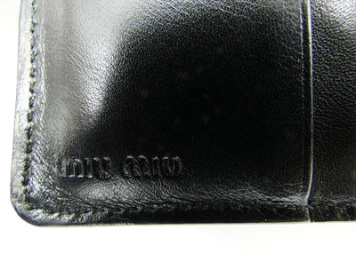 Miu Miu Black Patent Buckle Wallet