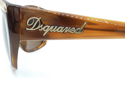 DSquared2 Amber Cat Eye Gold Trimmed Sunglasses DQ0017 Sunglasses DSquared2