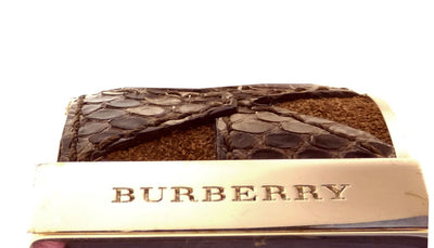 Burberry Wide Leather Hinged Bangle