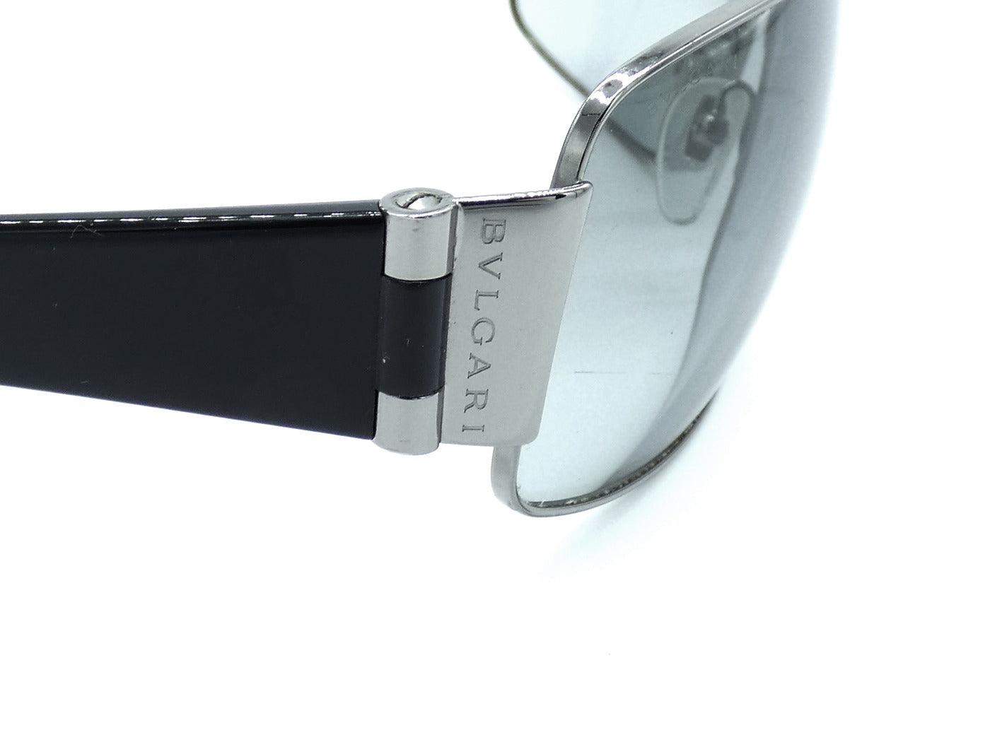 Bvlgari Black and Silver Sunglasses 554 Sunglasses Bvlgari