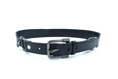 Burberry Prorsum Black Leather Equestrian Belt