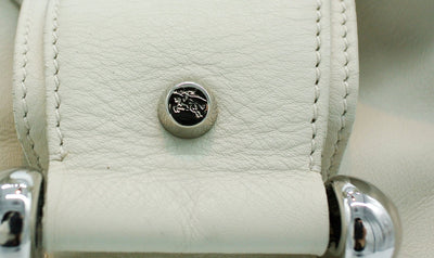 Burberry Prorsum White Leather Hillgate Hobo Bag Burberry