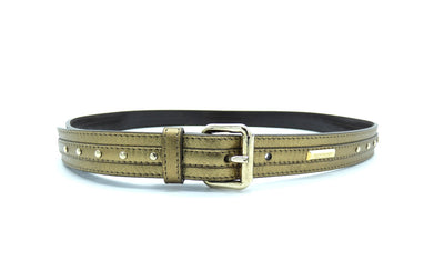 Burberry Studded Gold Leather Belt Belt Burberry