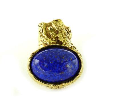 YSL Royal Blue and Gold Arty Ring Ring YSL