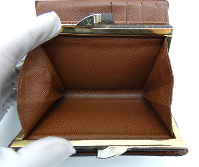 Louis Vuitton Vintage Brown and Monogram Kisslock Wallet Wallet Louis Vuitton