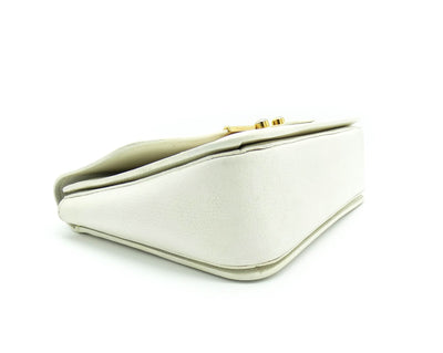 Miu Miu White Leather Madras 2way Bag