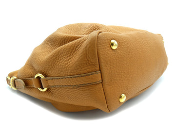 Miu Miu Vitello Daino Tan Grained Leather Handbag