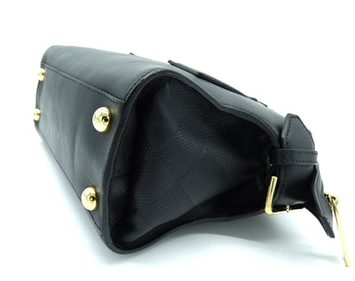 Burberry Black Leather Small Clifton Handbag Bag Burberry