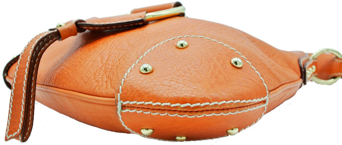 Dolce & Gabbana Vintage Orange Leather Small D Ring Hobo Bag Dolce & Gabbana