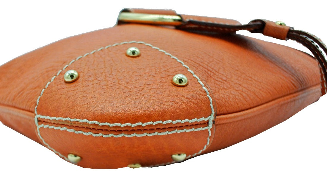 Dolce & Gabbana Vintage Orange Leather Small D Ring Hobo