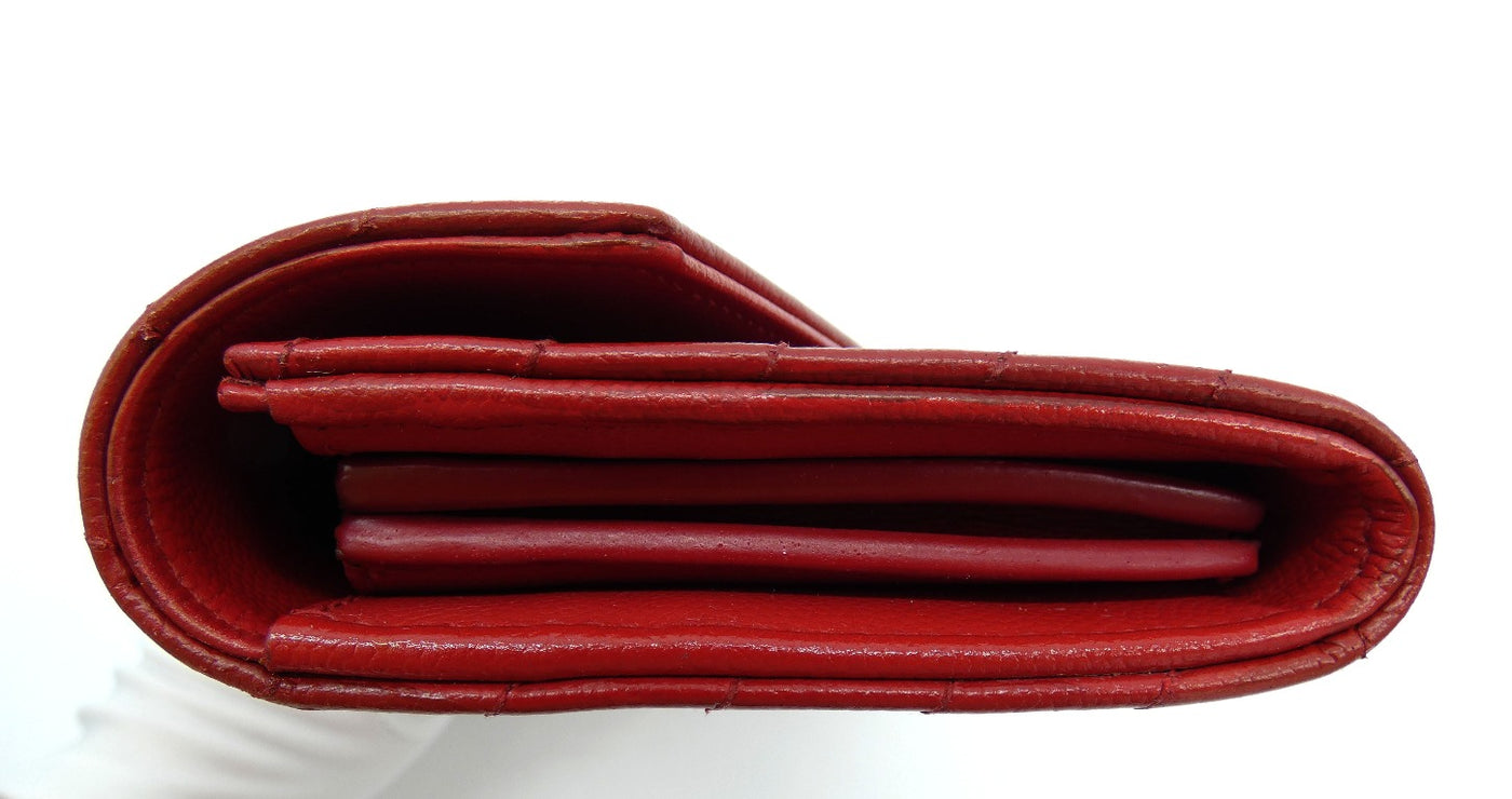 Saint Laurent Rouge Grain De Poudre Large Envelope Wallet