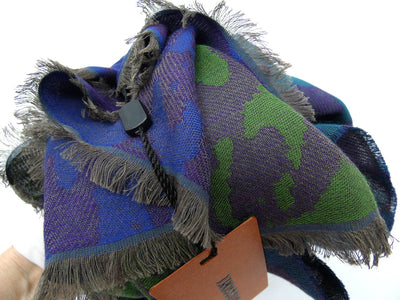 Missoni Deep Purple and Green Hombre Wool Scarf Scarf Missoni