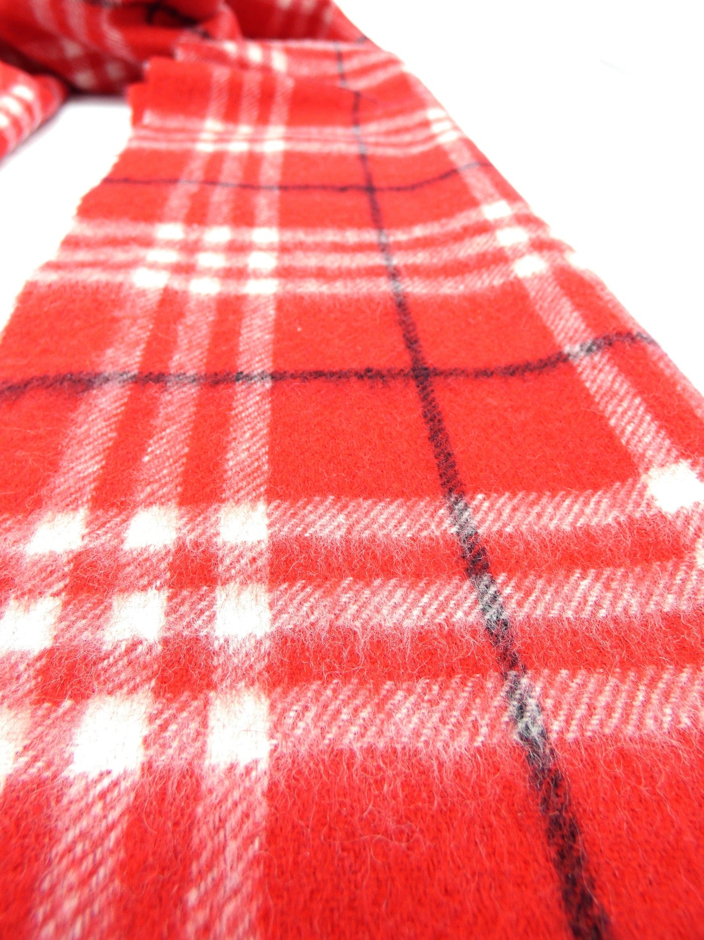 Burberry Cashmere House Check Red and White Scarf Scarf Burberry