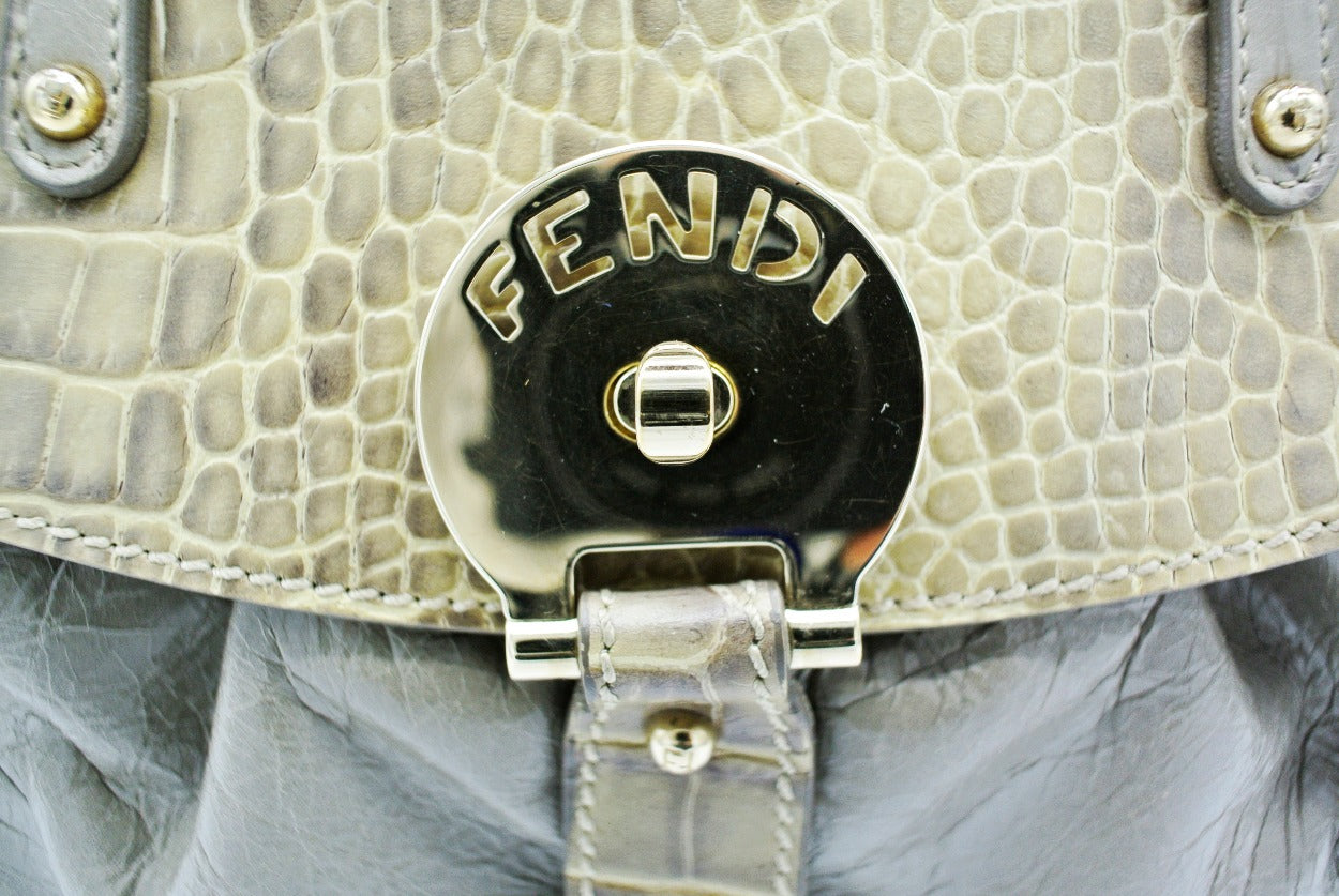 Fendi Embossed Leather Small Magic Bag