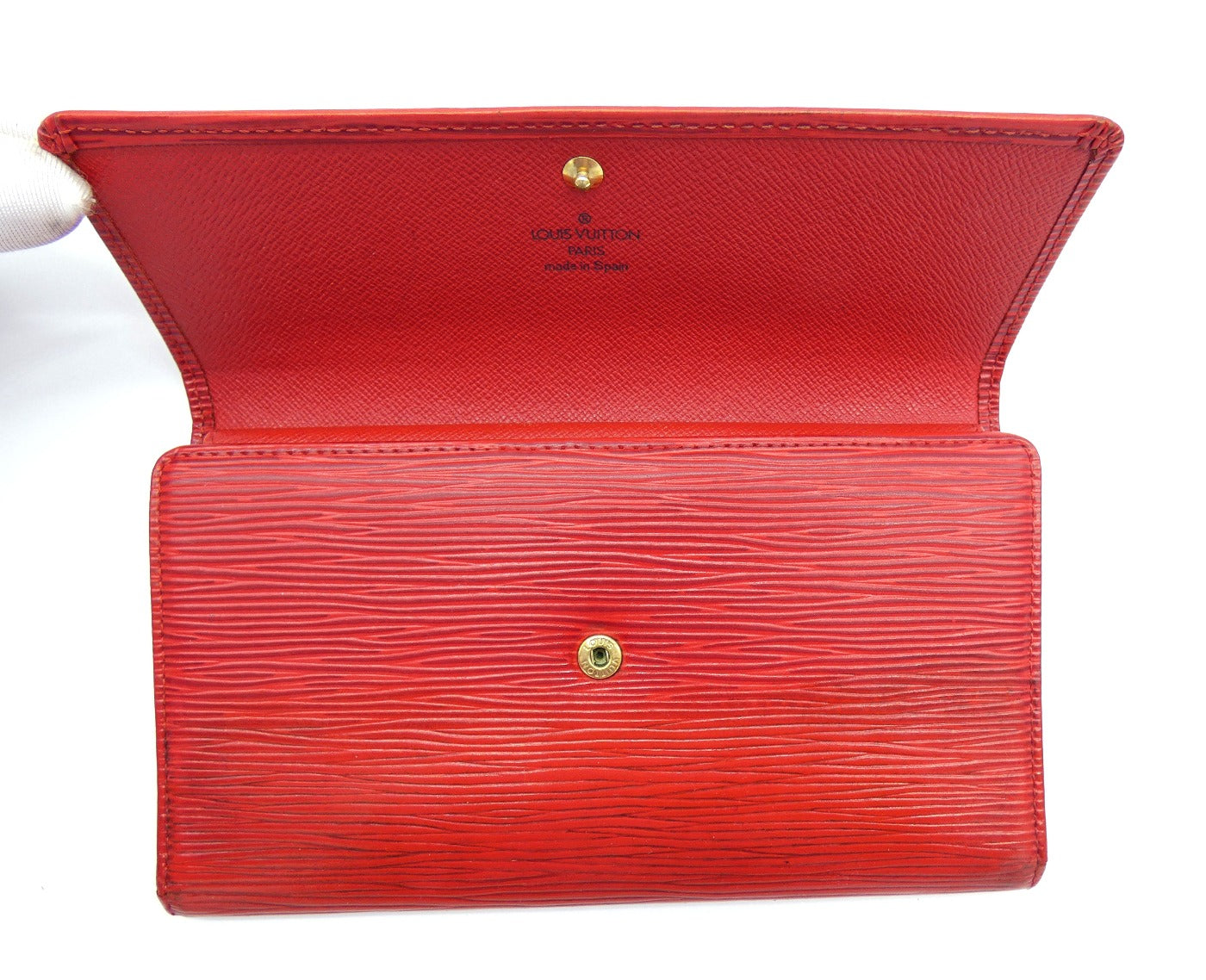 Louis Vuitton Vintage Red Epi Leather Continental Wallet – Occhi Azzurri