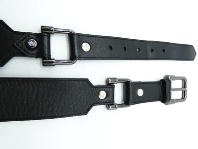 Burberry Prorsum Black Leather Equestrian Belt Belt Burberry