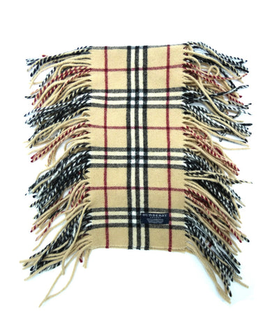 Burberry Lambswool Classic Nova Check Camel Happy Scarf