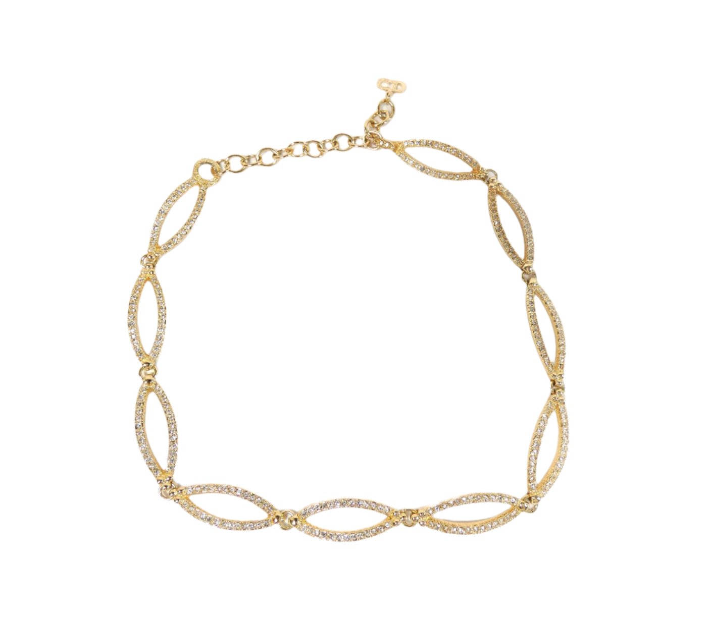 Christian Dior Crystal Link Choker Necklace Christian Dior