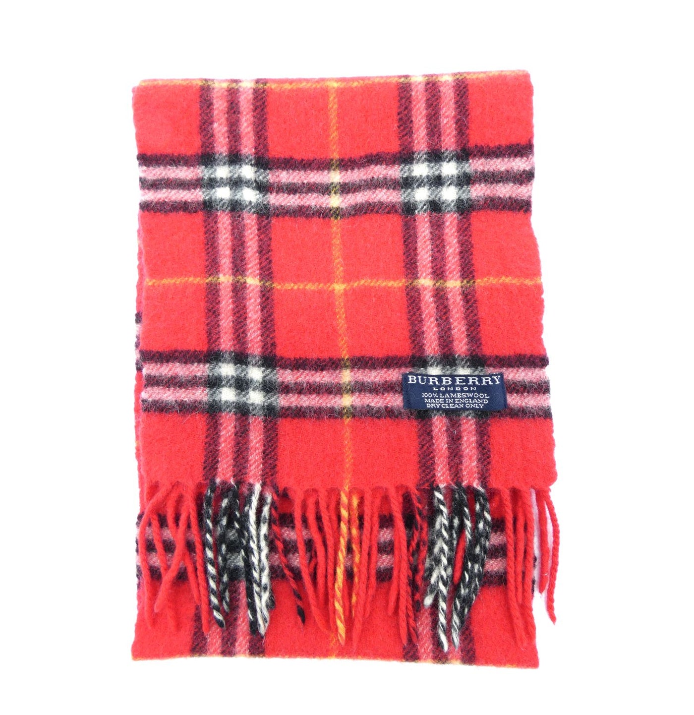 Burberry Lambswool House Check Red and Black Child's Scarf