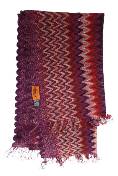 Missoni Purple and Pink Zig Zag Scarf Scarf Missoni