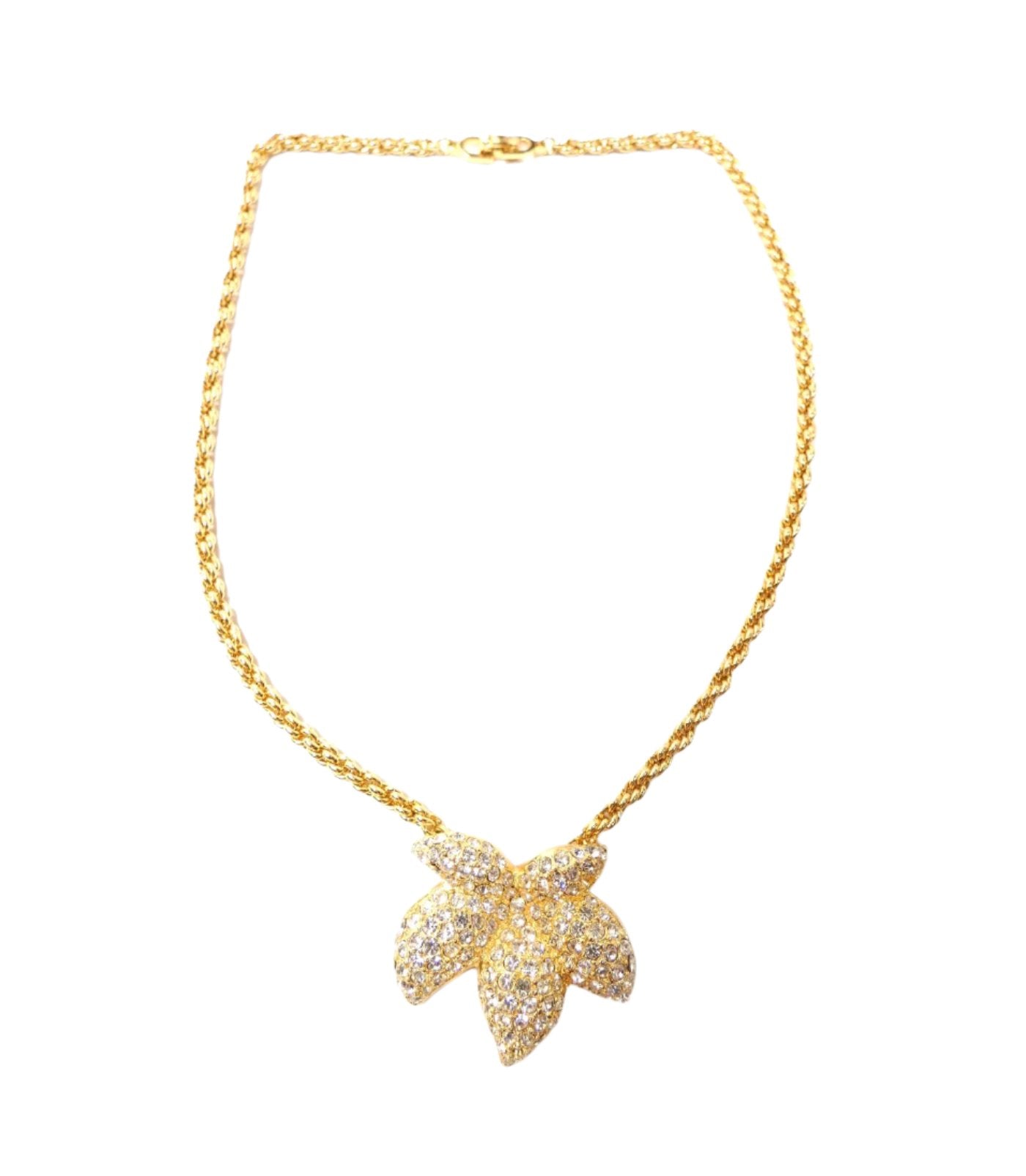 Christian Dior Crystal Flower Necklace