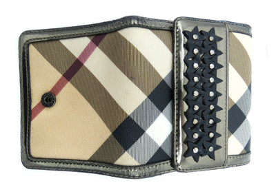 Burberry Nova Check Star Studded Wallet