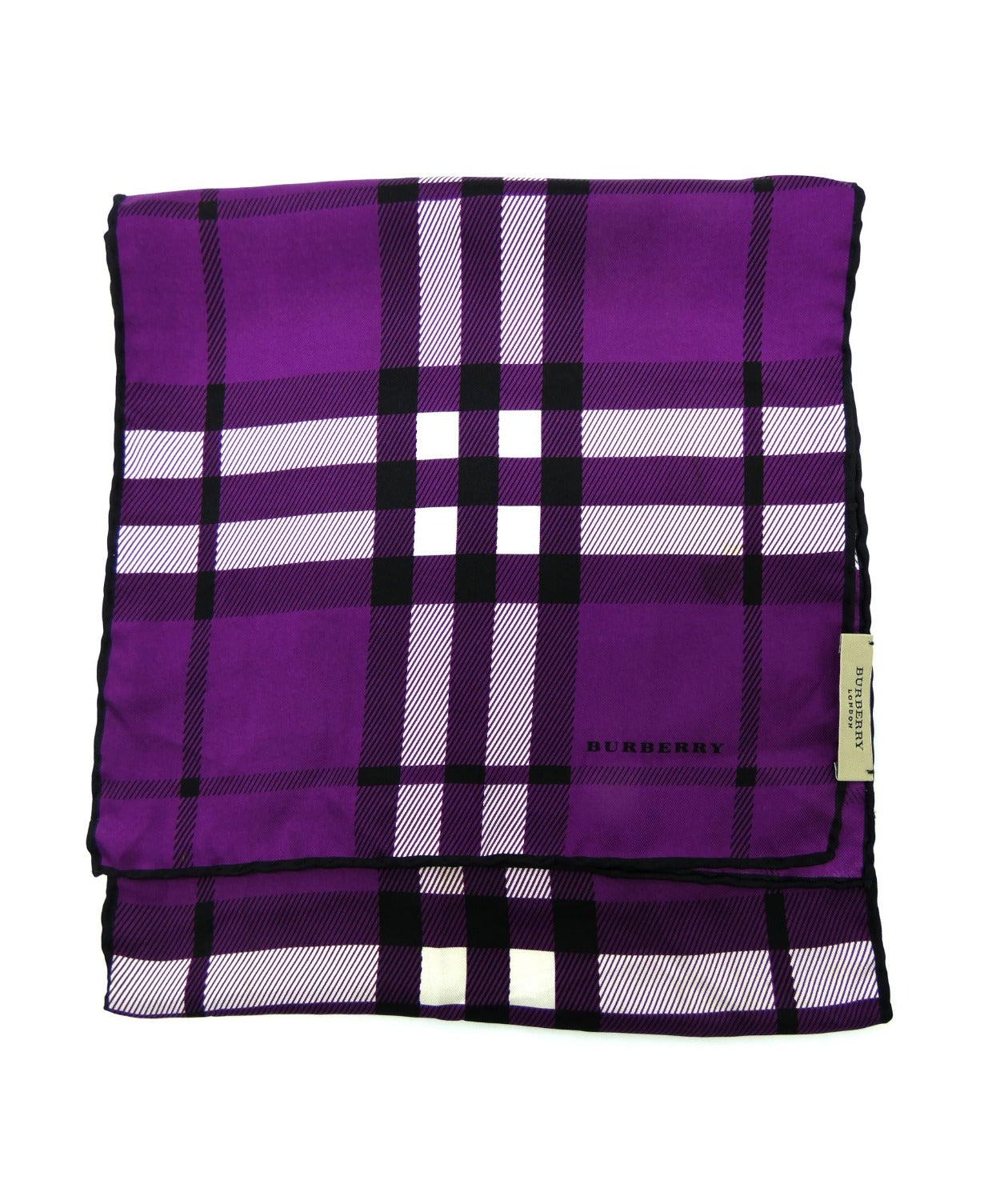 Burberry Silk Classic Nova Check Purple Scarf Scarf Burberry