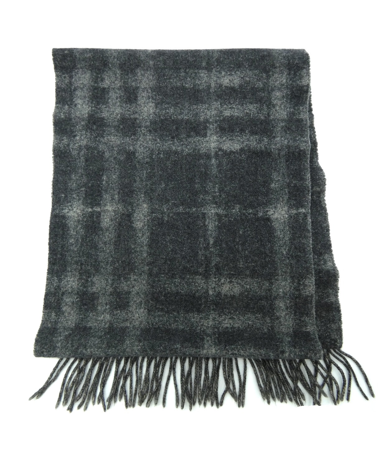 Burberry Cashmere and Wool Giant Nova Check Grey Scarf