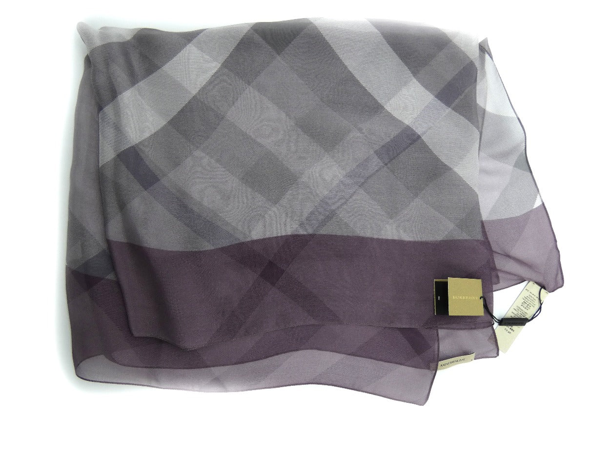 Burberry Silk Giant Nova Check Lilac Scarf Scarf Burberry