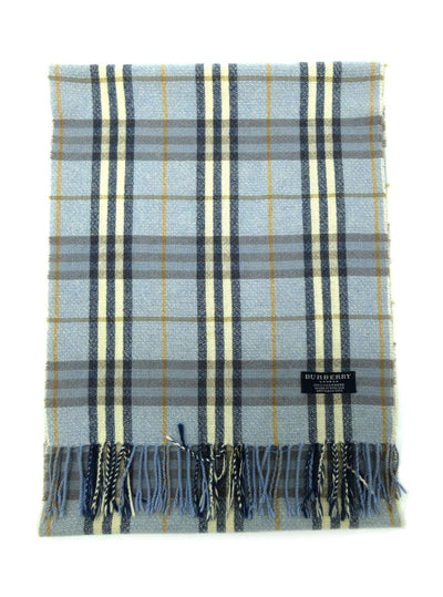 Burberry Cashmere Lightweight House Check Blue Scarf Scarf Burberry