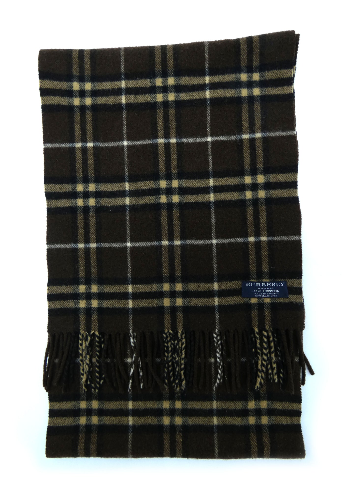 Burberry Lambswool House Check Brown Scarf Scarf Burberry