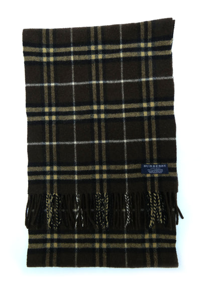 Burberry Lambswool House Check Brown Scarf