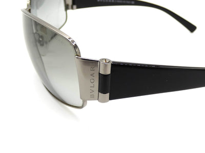 Bvlgari Black and Silver Sunglasses 554